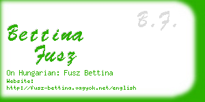 bettina fusz business card